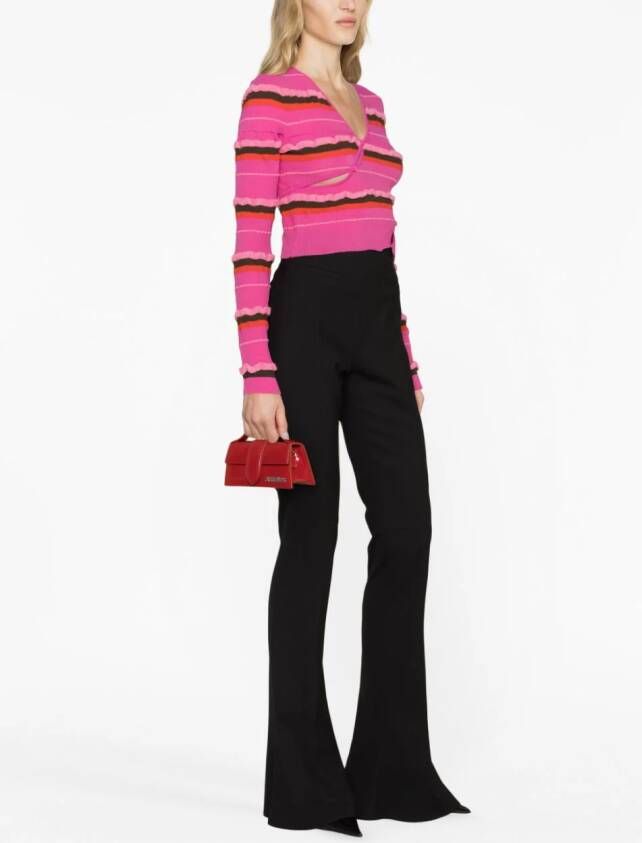 Jacquemus Le Bambino leren shopper Rood