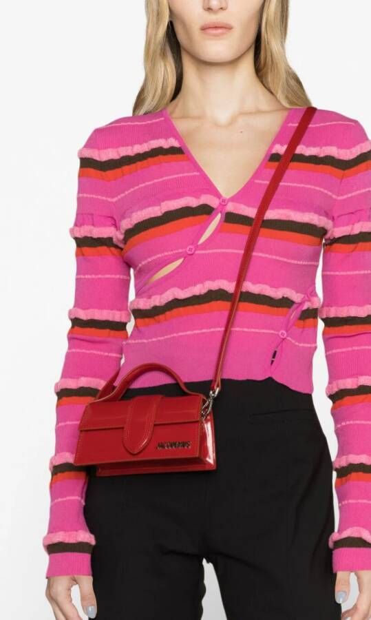 Jacquemus Le Bambino leren shopper Rood