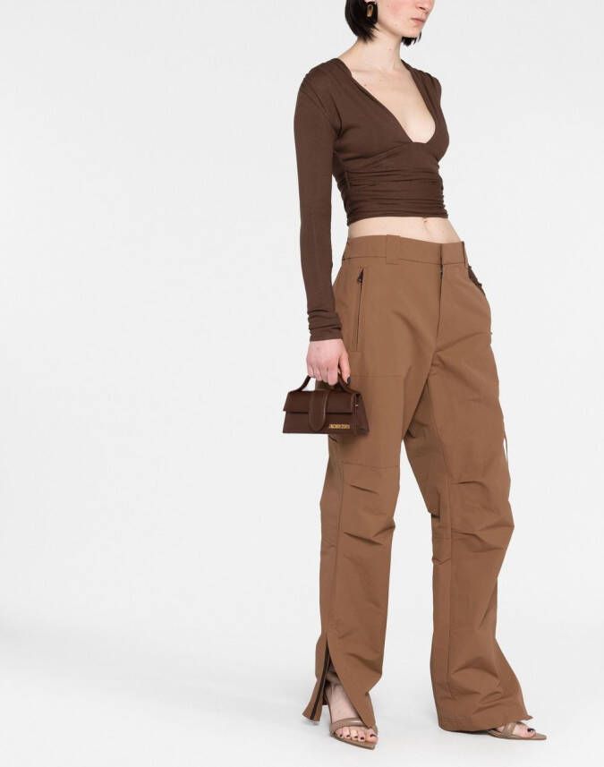 Jacquemus Le Bambino leren shopper Bruin