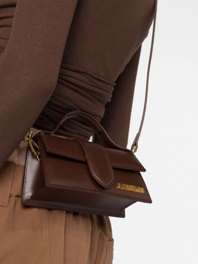Jacquemus Le Bambino leren shopper Bruin