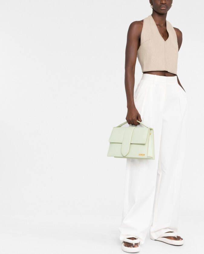 Jacquemus Le Bambino leren shopper Groen