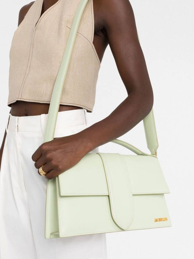 Jacquemus Le Bambino leren shopper Groen