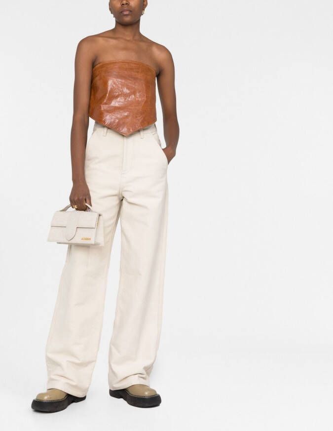 Jacquemus Le Grand Bambino suède shopper Beige