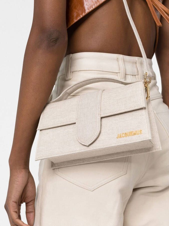 Jacquemus Le Grand Bambino suède shopper Beige