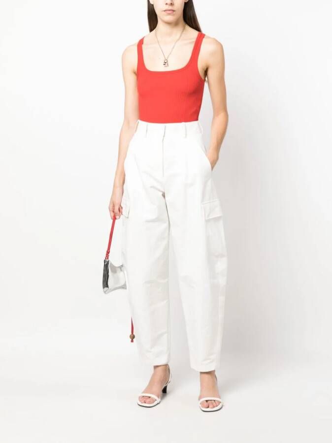 Jacquemus Le Body Caraco katoenen body Rood