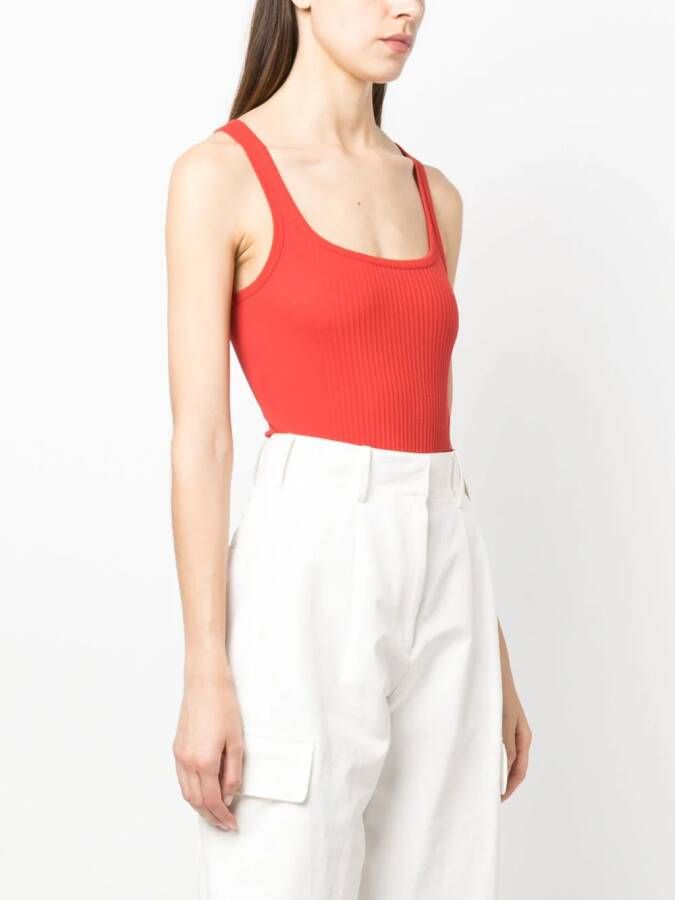 Jacquemus Le Body Caraco katoenen body Rood