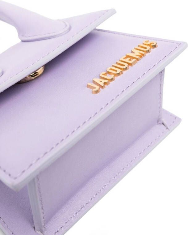 Jacquemus Le Chiquito Long leren shopper Paars