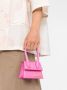 Jacquemus Le Chiquito Long leren shopper Roze - Thumbnail 3