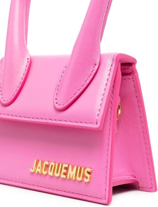Jacquemus Le Chiquito Long leren shopper Roze