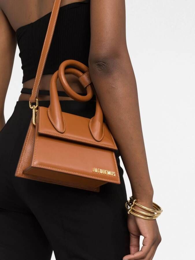 Jacquemus Le Chiquito Noeud kleine tas Bruin