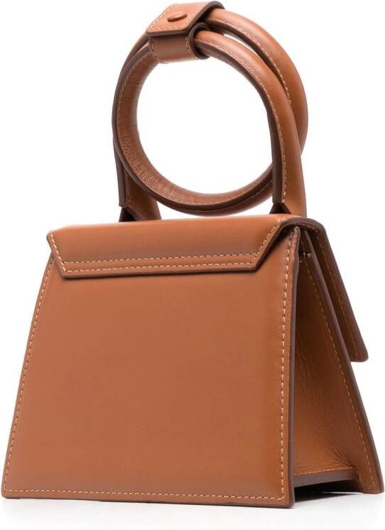 Jacquemus Le Chiquito Noeud kleine tas Bruin
