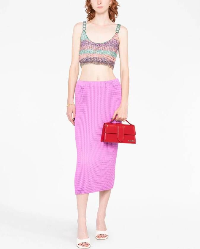Jacquemus Le Grand Bambino suède shopper Rood
