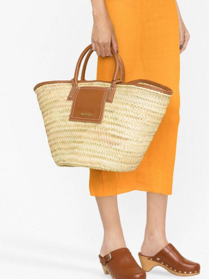 Jacquemus Le Petit Panier Soli basket tas Beige