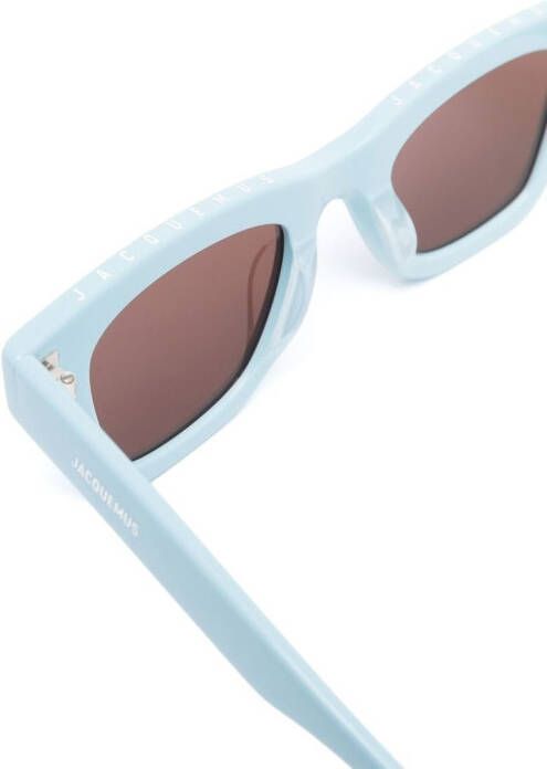 Jacquemus Les Lunettes zonnebril met D-montuur Blauw