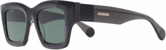 Jacquemus Les Lunettes zonnebril met D-montuur Zwart