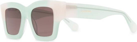 Jacquemus Les Lunettes zonnebril met vierkant montuur Groen