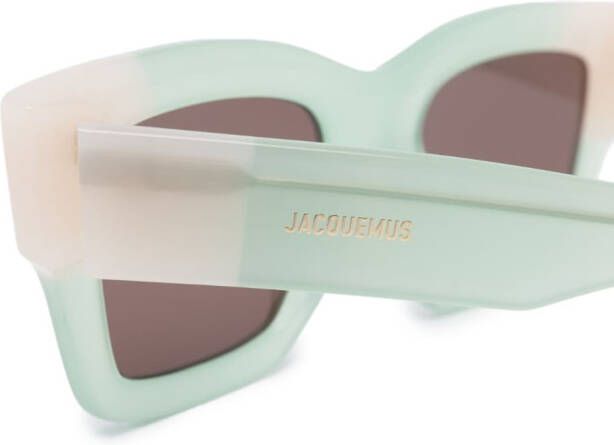Jacquemus Les Lunettes zonnebril met vierkant montuur Groen