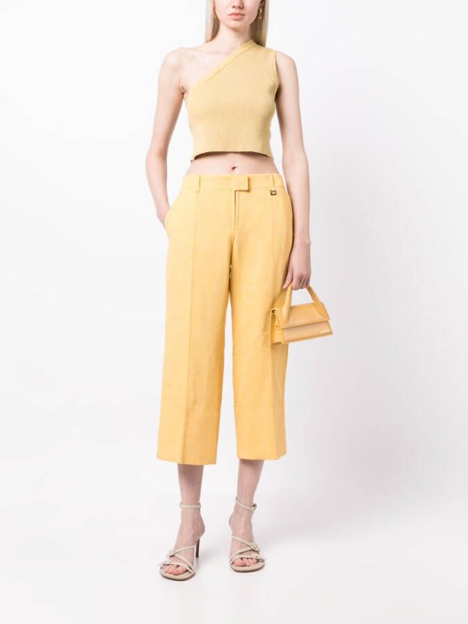 Jacquemus Linnen broek Geel