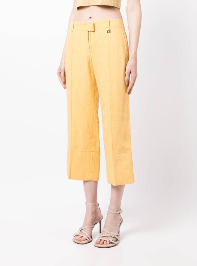 Jacquemus Linnen broek Geel