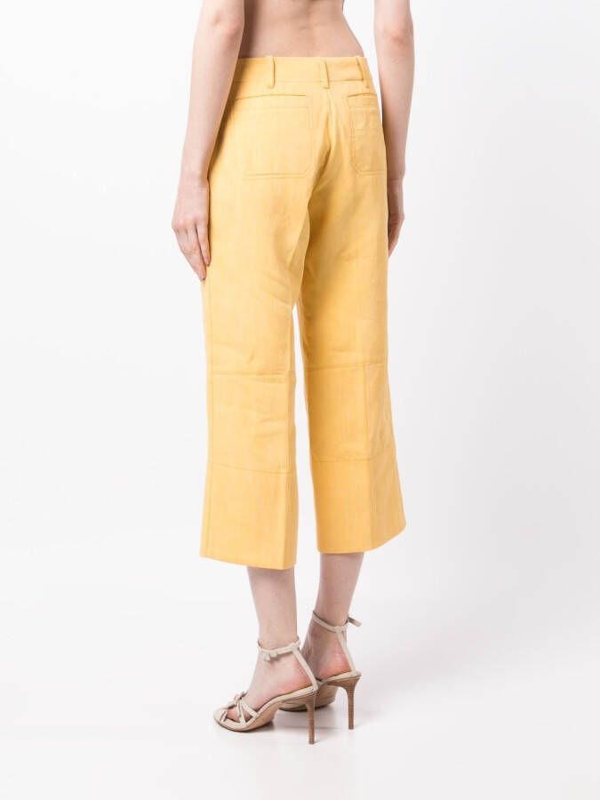 Jacquemus Linnen broek Geel