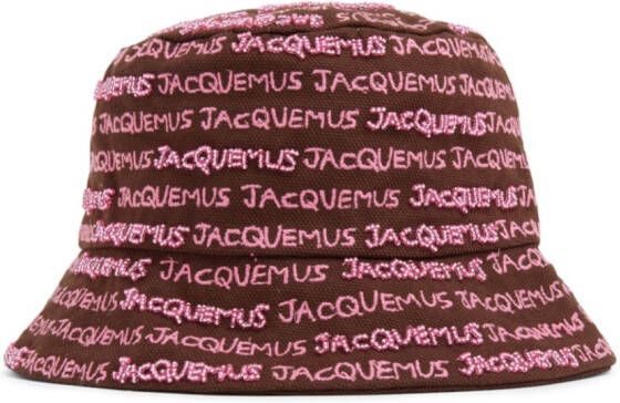 Jacquemus Vissershoed met geborduurd logo Bruin