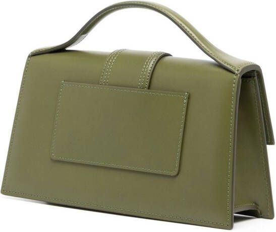 Jacquemus Le Grand Bambino suède shopper Groen