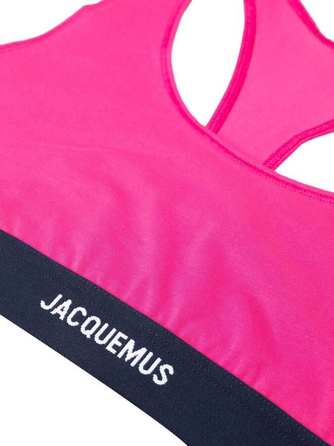 Jacquemus La Brasserie bh met logoband Roze
