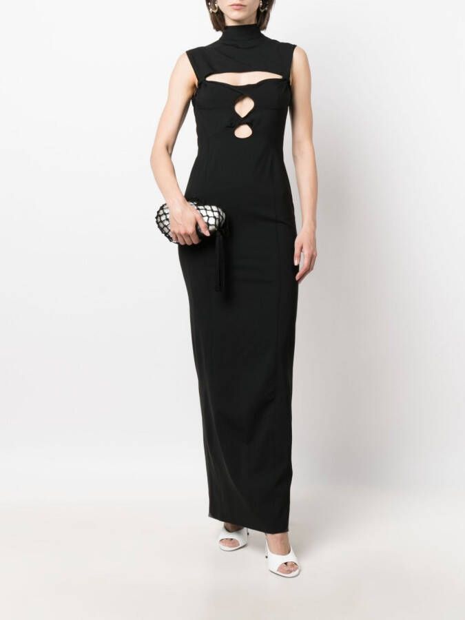 Jacquemus La Robe Palmi maxi-jurk met uitgesneden details Zwart