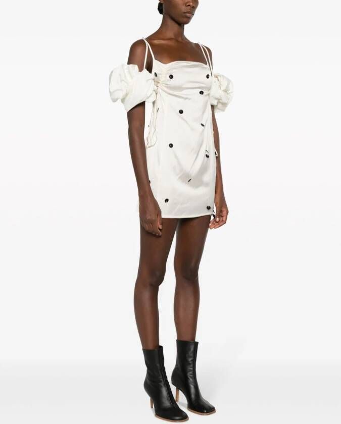 Jacquemus Mini-jurk met print Wit