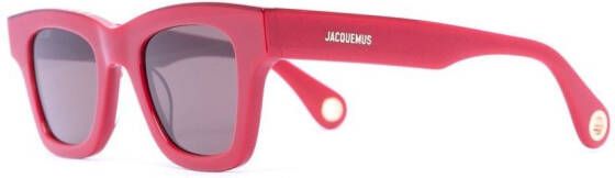 Jacquemus Nocio zonnebril met D-montuur Rood