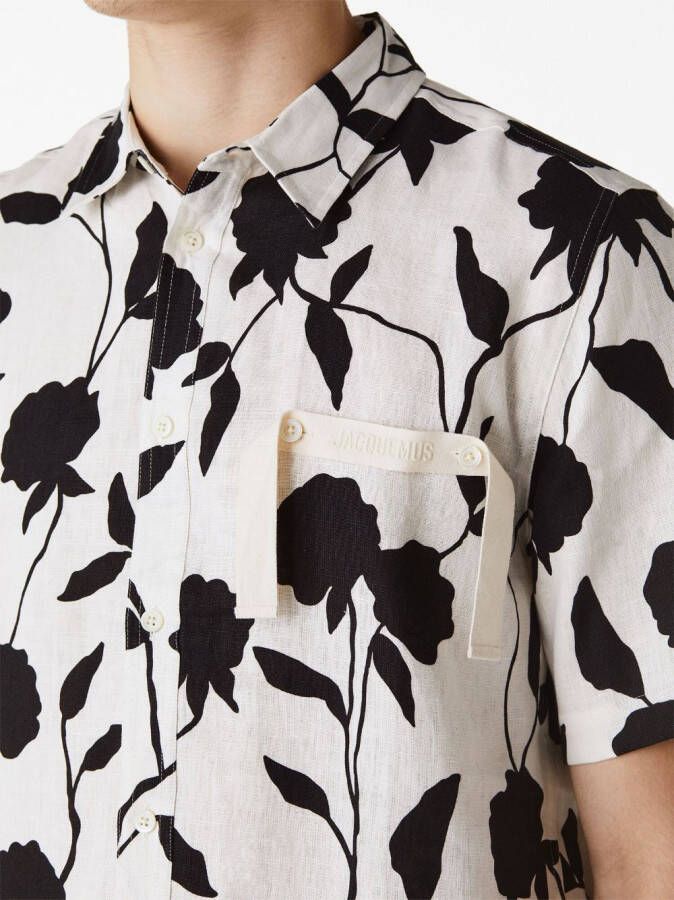 Jacquemus Overhemd met bloemenprint Wit
