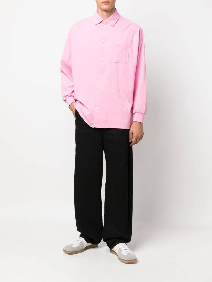 Jacquemus Overhemd met geborduurd logo Roze