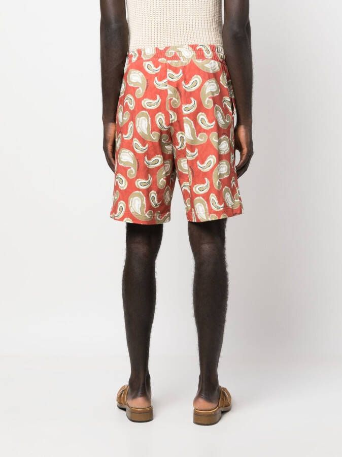 Jacquemus Shorts met paisley print Rood