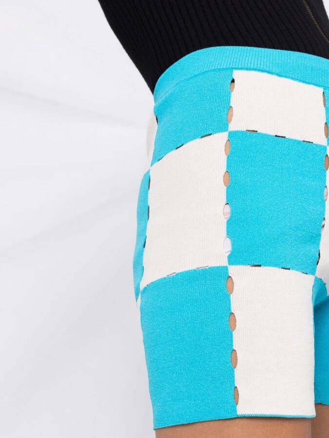 Jacquemus Shorts met patchwork Blauw