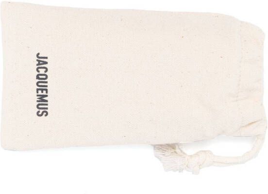 Jacquemus Soli zonnebril met D-montuur Geel