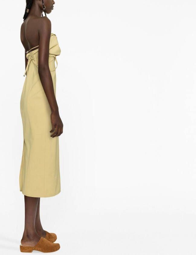 Jacquemus Strapless mini-jurk Groen