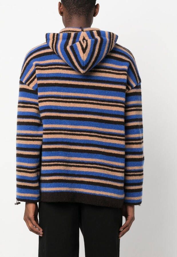 Jacquemus Gestreepte hoodie Blauw