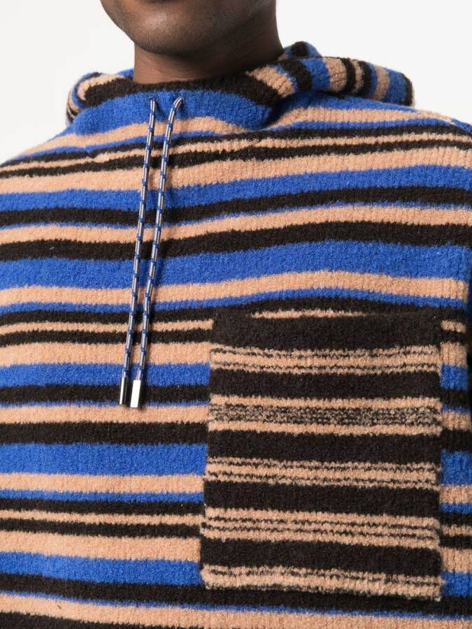 Jacquemus Gestreepte hoodie Blauw