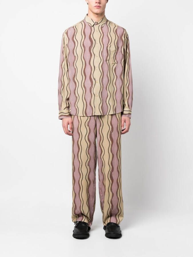 Jacquemus Gestreepte broek Bruin