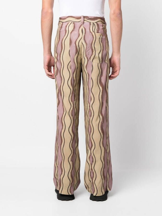 Jacquemus Gestreepte broek Bruin