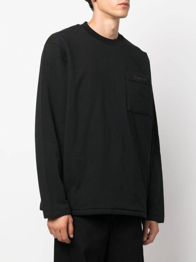 Jacquemus Le T-shirt Bricciola top met lange mouwen Zwart