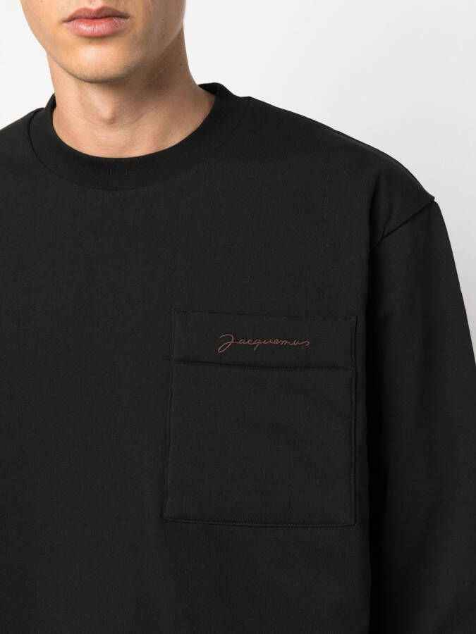 Jacquemus Le T-shirt Bricciola top met lange mouwen Zwart
