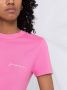 Jacquemus Le T-shirt Brode top met geborduurd logo Roze - Thumbnail 3