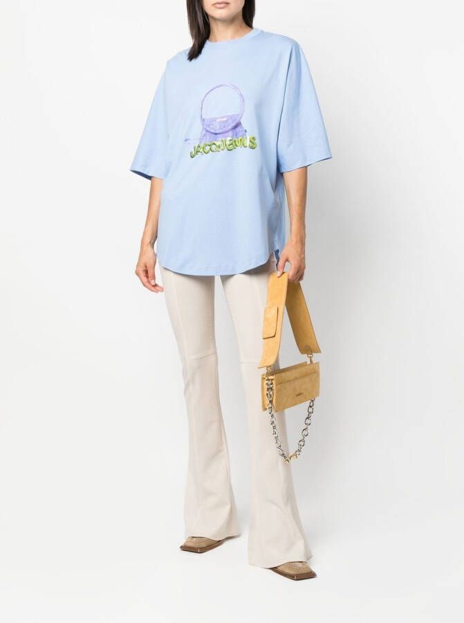 Jacquemus T-shirt met print Blauw
