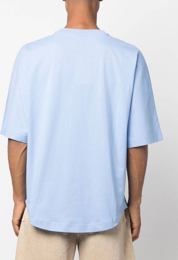 Jacquemus T-shirt met print Blauw