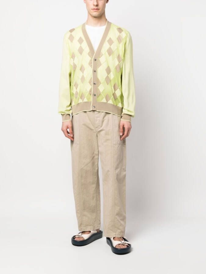 Jacquemus Vest met argyle-patroon Groen