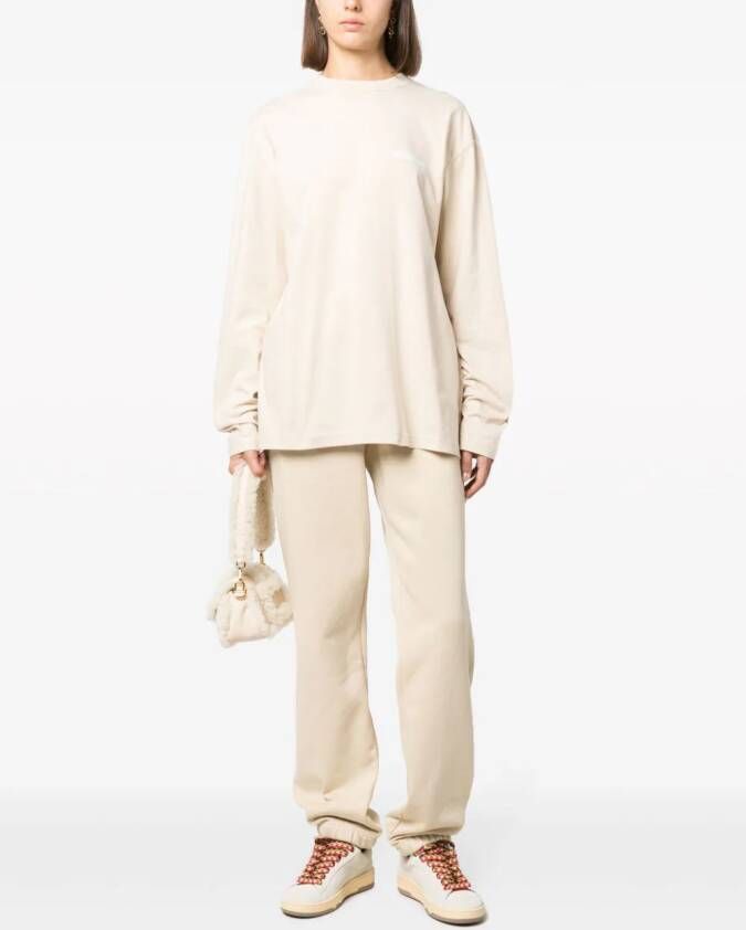 Jacquemus Le T-shirt Manches Longues top Beige