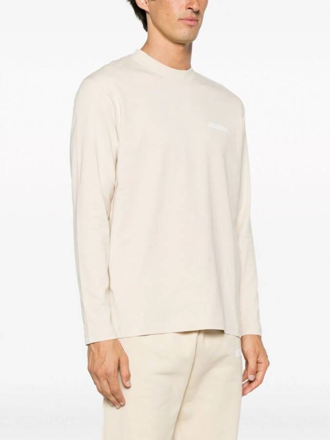 Jacquemus Le T-shirt Manches Longues top Beige