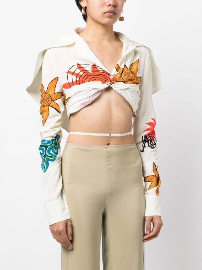Jacquemus Top met print Geel