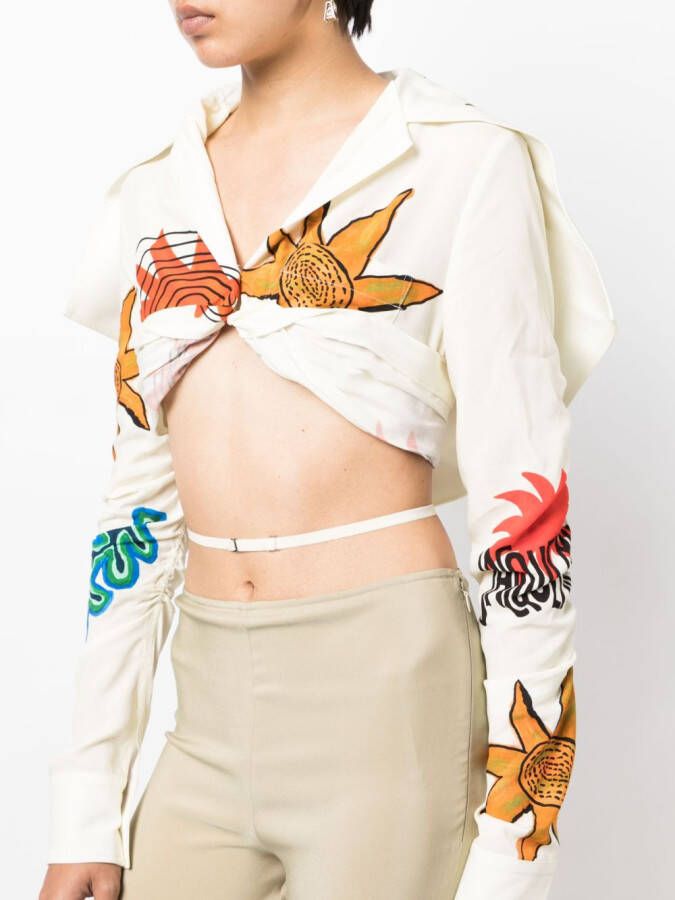 Jacquemus Top met print Geel
